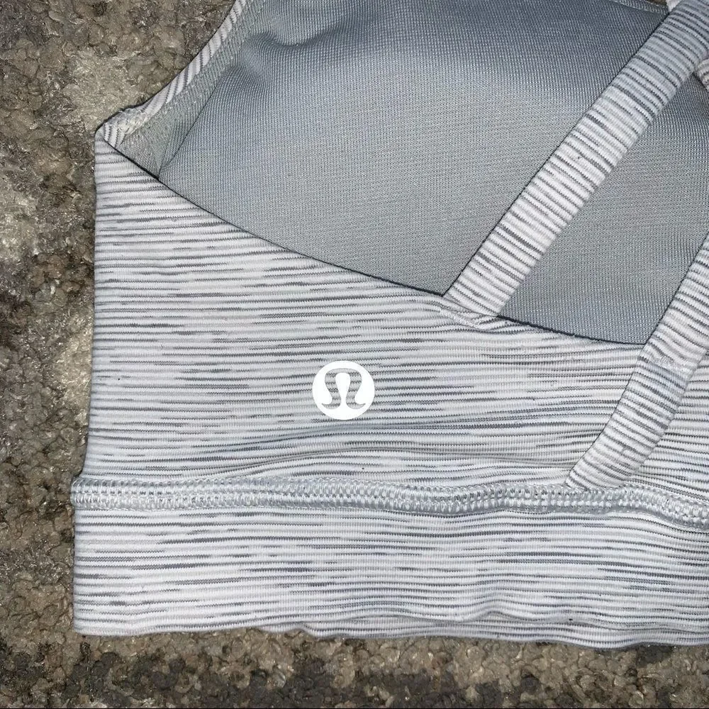 Lululemon Energy Bra Wee Are From Space Grey Alpine White Sport Bra 4